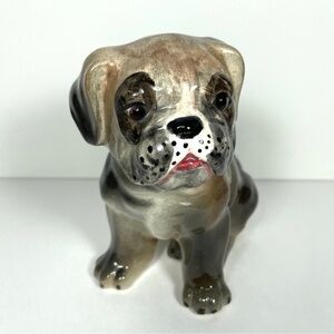Vintage Ceramic Pug Bulldog Puppy Figurine 6 Long